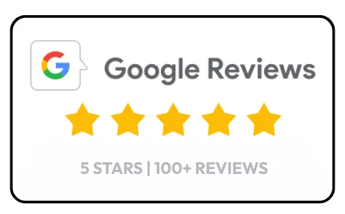 Google Reviews · over 100 five-star reviews